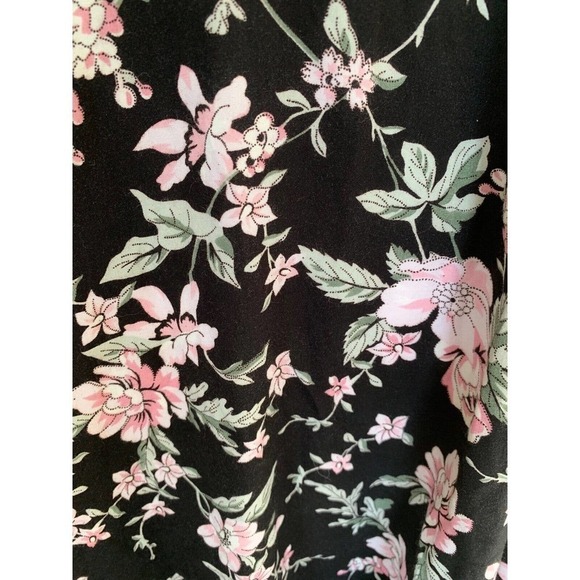 Aakaa Womens Dress Size Medium Floral Spaghetti Straps Open Back Black Floral - Picture 6 of 10